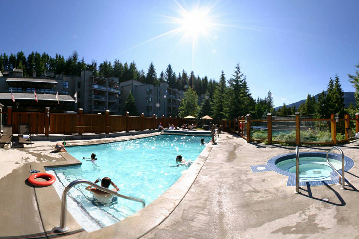 Hot tub, besides a swimming pool